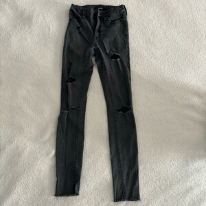 Black Distressed Women's Jeans, size 00